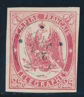 O TIMBRES - TELEGRAPHE - O - N°1 - 25c Rose - TB - Telegraph And Telephone