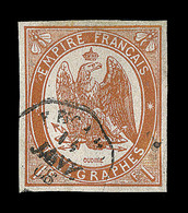 O TIMBRES - TELEGRAPHE - O - N°3 - 1F Orange - Signé A. Brun - TB - Télégraphes Et Téléphones