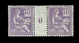 * VARIETES  - * - N°115a - Paire - Mill. 0 - Chiffres Déplacés - TB - Unused Stamps