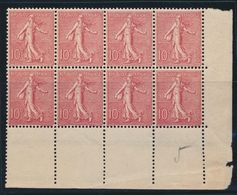 ** VARIETES  - ** - N°129 - Bloc De 8 - Impression Recto Verso - Signé Roumet - TB - Unused Stamps