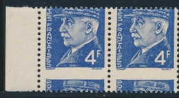 ** VARIETES  - ** - N°521A - 4F Bleu - Paire - Piquage à Cheval - TB - Unused Stamps