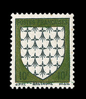 ** VARIETES  - ** - N°573 - 10F Noir Et Vert Foncé - Signé Mayer - TB - Unused Stamps