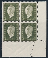 ** VARIETES  - ** - N°690 - Bloc De 4 - Piquage Oblique -  TB - Unused Stamps