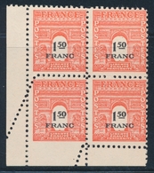 ** VARIETES  - ** - N°708 - Bloc De 4 - Piquage Oblique - TB - Unused Stamps