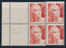 ** VARIETES  - ** - N°729 - Bloc De 4 - BDF - Variété De Piquage - TB - Unused Stamps