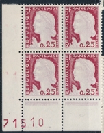 ** VARIETES  - ** - N°1263 - Bloc De 4 - Cdf N° - Rose Clair Au Lieu De Gris - TB - Neufs