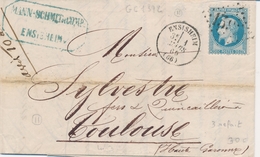 LAC PERIODE 1849-70 - HAUT-RHIN (Dépt 66) - LAC - N°29 - GC 1392 (3 Refait) + T16 Ensisheim - 1/3/69 - TB - Briefe U. Dokumente