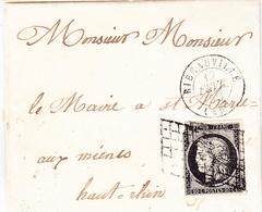 LAC PERIODE 1849-70 - HAUT-RHIN (Dépt 66) - LAC - N°3 - Obl. Grille - T15 Ribeauvillé - 17/2/50 - TB - Storia Postale