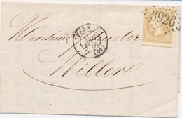 LAC PERIODE 1849-70 - HAUT-RHIN (Dépt 66) - LAC - N°21 - GC 3926 + T15 THANN - 16/09/66 - TB - Storia Postale