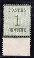 ** TIMBRES D'ALSACE LORRAINE (1870-71) - ** - N°1  - BDF Inf. - TB Centrage - Gomme Craquelée - TB - Other & Unclassified