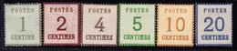 * TIMBRES D'ALSACE LORRAINE (1870-71) - * - N°1/6 - Fortes Traces - Aspect TB - Autres & Non Classés