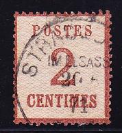 O TIMBRES D'ALSACE LORRAINE (1870-71) - O - N°2 - Bon Centrage - TB - Other & Unclassified