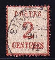 O TIMBRES D'ALSACE LORRAINE (1870-71) - O - N°2 - Bon Centrage - TB - Andere & Zonder Classificatie