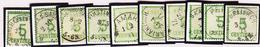 O TIMBRES D'ALSACE LORRAINE (1870-71) - O - N°4 X 10 Ex - Obl. Diff. - TB - Sonstige & Ohne Zuordnung