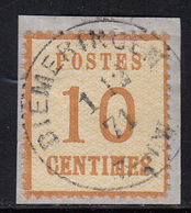 F TIMBRES D'ALSACE LORRAINE (1870-71) - F - N°5 - 10c - Obl. Spal 49 - Diemeringen - 1/12/1871 - TB - Other & Unclassified