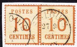 O TIMBRES D'ALSACE LORRAINE (1870-71) - O - N°5a - Paire - Obl. ST LOUIS - TB - Andere & Zonder Classificatie