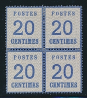 * TIMBRES D'ALSACE LORRAINE (1870-71) - * - N°6 - Bloc De 4 - Bon Centrage - (1 Ex Aminci) - Sinon TB - Andere & Zonder Classificatie