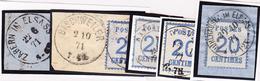 O/F TIMBRES D'ALSACE LORRAINE (1870-71) - O/F - N°6 X 5 Ex - Diff. Obl. Et 4 Fgts - TB - Other & Unclassified