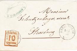 L TIMBRES D'ALS-LOR SUR LETTRE (1870-71) - L - N°5 - Marlenheim - 5/7/71 - TB - Other & Unclassified