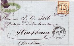 LAC TIMBRES D'ALS-LOR SUR LETTRE (1870-71) - LAC - N°5 - Obl Mulhausen - 28/04/71 - TB - Andere & Zonder Classificatie
