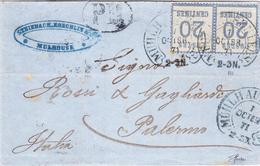 LAC FER A CHEVAL - LAC - N°6 X2 Obl Mulhausen  - 1/10/71 - Pour Palermo (Italie) - TB - Storia Postale