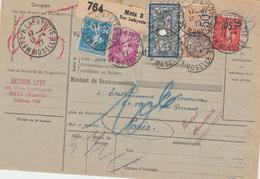 BE BULLETINS D'EXPEDITION - BE - De METZ - Pr Paris - 13/4/27 - Afft N°123, 140, 190, 220 + Fiscal - B/TB - Lettres & Documents