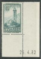 ** TIMBRES POSTE - ** - N°36 - 65c Vert Bleu - CDF Daté 25/4/32 - TB - Nuovi