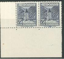 ** TIMBRES POSTE - ** - N°47 - Paire - CDF - 75c Bleu Foncé - TB - Ongebruikt