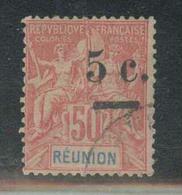 O REUNION  - O - N°53aB - 5c S/50c - Sans Trait S/l'ancienne Valeur - TB - Altri & Non Classificati