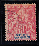 O SAINT PIERRE ET MIQUELON  - O - N°69 - 50c Rose - TB - Vide