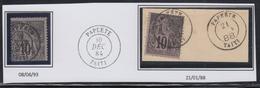 O/F TAHITI - PRECURSEURS - O/F - Em. Gales N°50 X2 Dt Fgts - Obl. PAPEETE/TAÏTI - 1888 Et 1893 - TB - Other & Unclassified