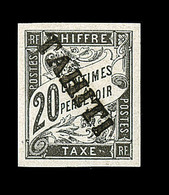 * TAHITI - TIMBRES TAXE  - * - N°8 - 20c Noir - Signé A. Brun - TB - Autres & Non Classés