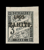 * TAHITI - TIMBRES TAXE  - * - N°16 - 3c Noir - CDF - Belles Marges - Signé Champion - SUP - Sonstige & Ohne Zuordnung