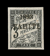 * TAHITI - TIMBRES TAXE  - * - N°16 - 3c Noir - Signé Calves - TB - Andere & Zonder Classificatie