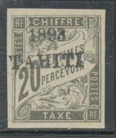 * TAHITI - TIMBRES TAXE  - * - N°21 - 20c Noir - TB - Autres & Non Classés