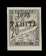 * TAHITI - TIMBRES TAXE  - * - N°21 - 20c Noir - Signé - BDF - TB - Autres & Non Classés