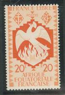 * AFRIQUE EQUATORIALE FRANCAISE - * - N°154b (rouge) - Trace Mini - TB - Sonstige & Ohne Zuordnung