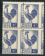 ** ALGERIE - VARIETES - ** - N°222 - Bloc De 4 - Piquage à Cheval - Bdf - TB - Vide