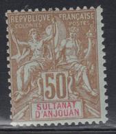 * ANJOUAN - * - N°19 - 50c Bistre Et Rouge - TB - Altri & Non Classificati