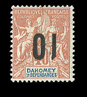 * DAHOMEY - * - N°39A - 10 S/40c - Surch Renversée - Charn. Légère - Signé Scheller - TB - Other & Unclassified