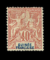 (*) GUINEE - (*) - N°10a - Dble Légende - Signé A. Brun - TB - Andere & Zonder Classificatie