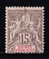 * GUINEE - * - N°15 - 15c Gris - Signé Pavoille - TB - Other & Unclassified
