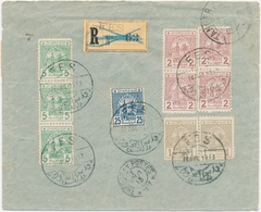 L MAROC - POSTES CHERIFIENNES - L - N°5, 9 X2, 10 X4, 11 X3 - Obl. Càd Fes - 7/13 - Mixte Avec Maroc N°28a X3, 29, 29c X - Vide