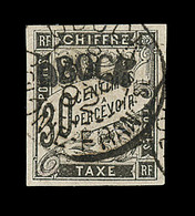 O OBOCK - TIMBRES TAXE  - O - N°3 - 30c Noir - TB - Other & Unclassified