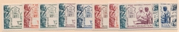 ** GRANDES SERIES COLONIALES FRANCAISES - ** - 1950 - Œuvres Sociales - 9 Val - TB - Other & Unclassified