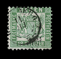 O ETATS ALLEMANDS - BADE - O - N°20 - 18 K Vert - Signé Calves - TB - Other & Unclassified