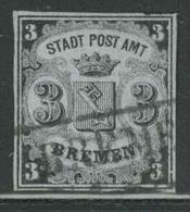 O BRÊME - O - N°1 - 3g Noir S/azuré - TB - Bremen