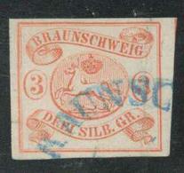 O BRUNSWICK - O - N°3 - 3s Vermillon - Signé Matl - TB / SUP - Braunschweig