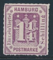 * HAMBOURG - * - N°22 - 1 1/4s. Lilas - TB - Hamburg