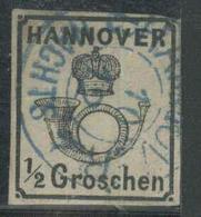 O HANOVRE - O - N°16 - ½g Noir - TB - Hanover